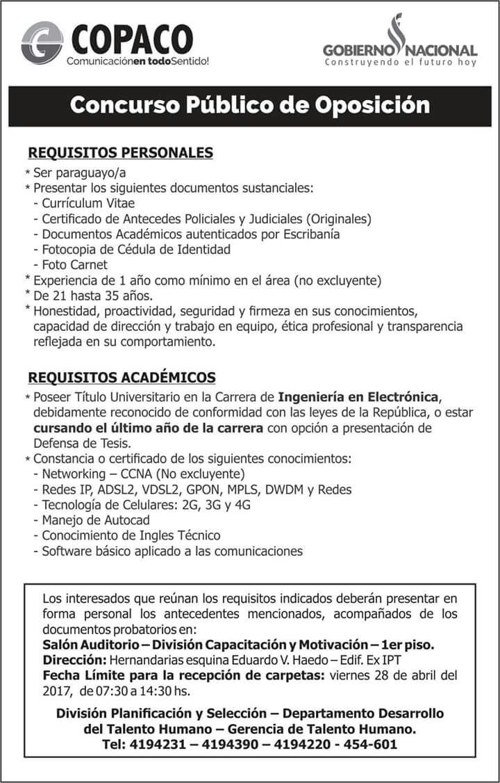 Concurso Público de Oposición